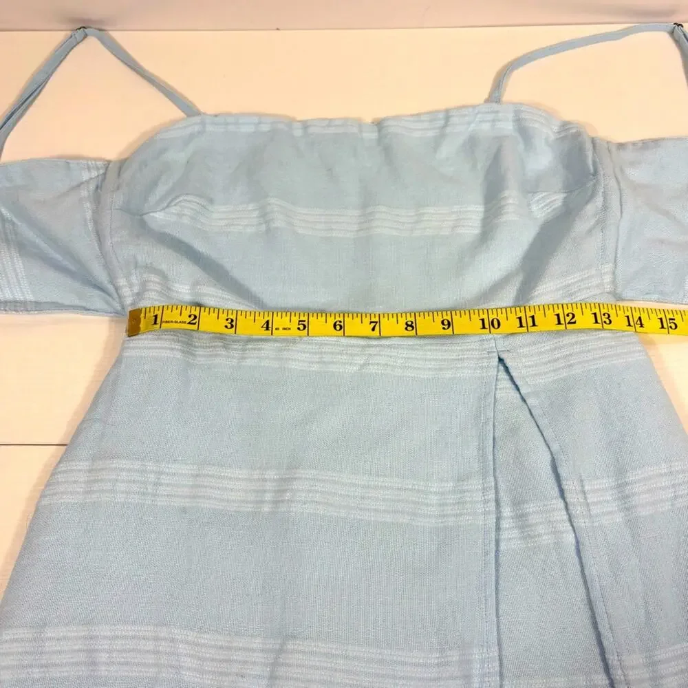 Free People Light Blue Romper (back is even cuter than the front) Small V0427